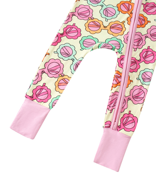 PoshTOT Sunglasses Bamboo Baby Convertible Zippy Romper