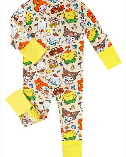 PoshTOT Sanrio Cinnamoroll Bamboo Baby Convertible Zippy Romper
