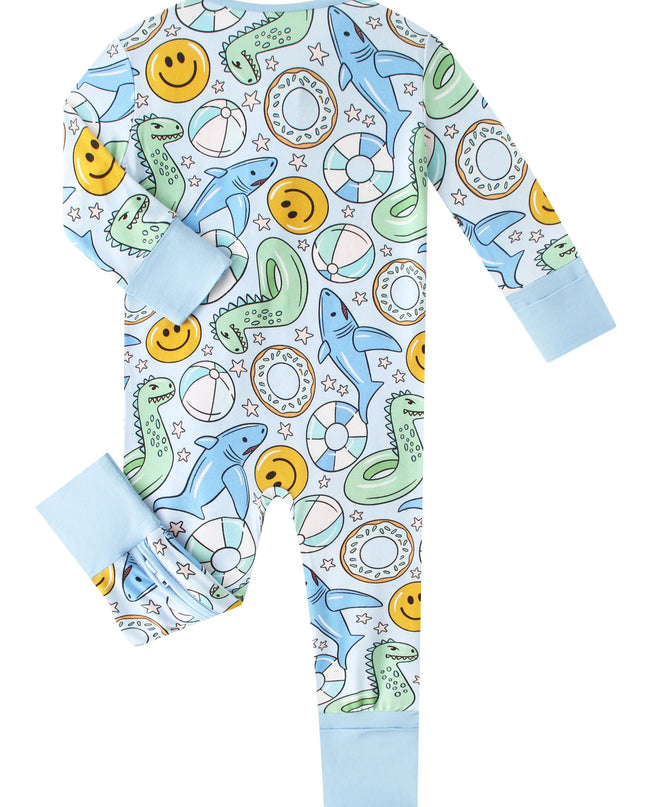 PoshTOT Summer Bamboo Baby Convertible Zippy Romper