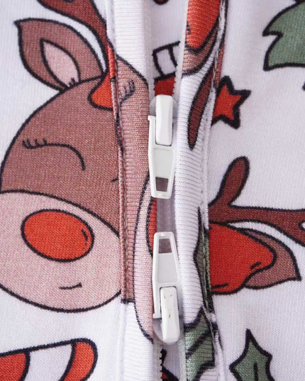 PoshTOT Reindeer Bamboo Baby Convertible Zippy Romper