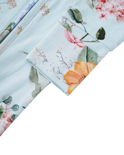 PoshTOT Hydrangea Bamboo Baby Convertible Zippy Romper