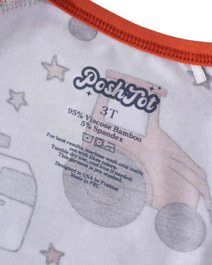 PoshTOT Toy Car Bamboo Kids Long Sleeve Top
