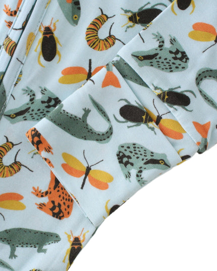 PoshTOT Crocodile Bamboo Baby Convertible Zippy Romper