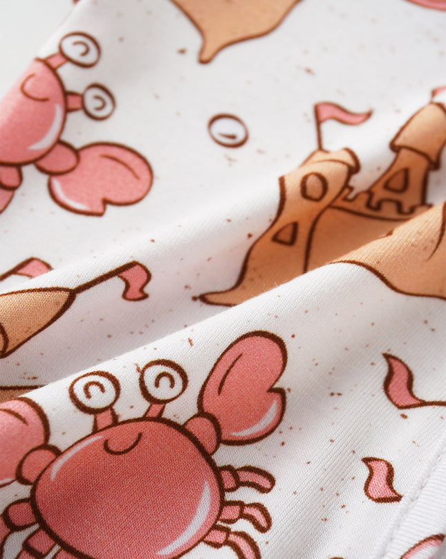 PoshTOT Crab Bamboo Baby Convertible Zippy Romper