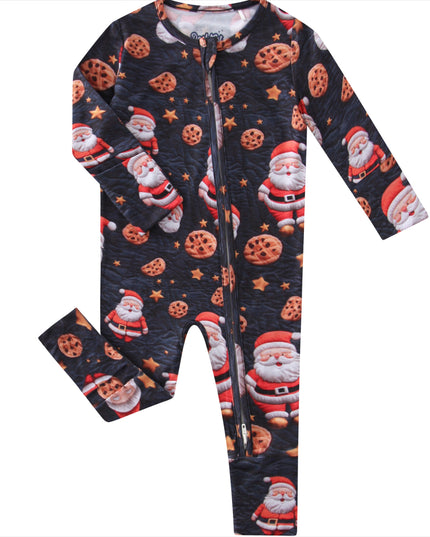 PoshTOT Santa Cookie Bamboo Baby Convertible Zippy Romper