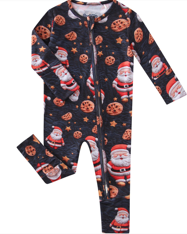PoshTOT Santa Cookie Bamboo Baby Convertible Zippy Romper